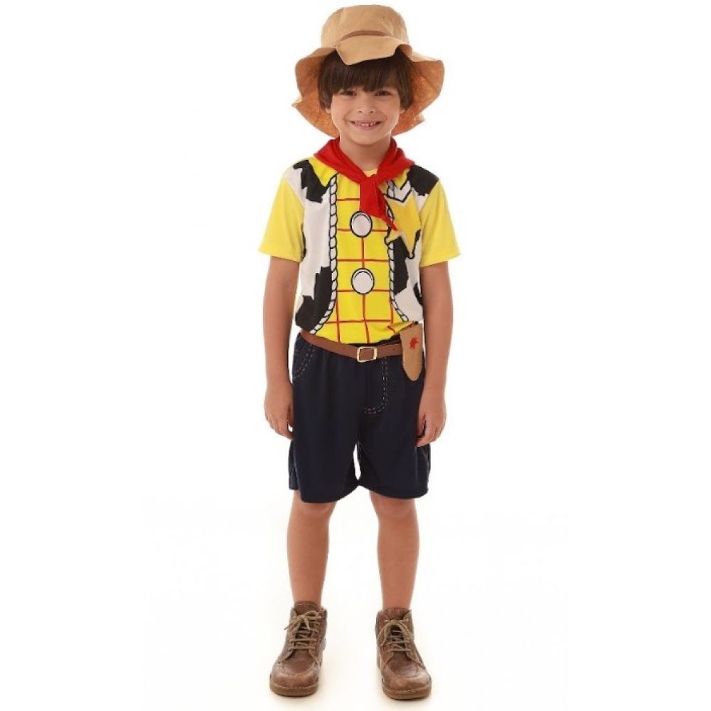 Fantasia Cowboy Woody Infantil Muvilê - Fantasias Infantis