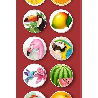 Adesivo Redondo Tropical c/20 Festa Maluca