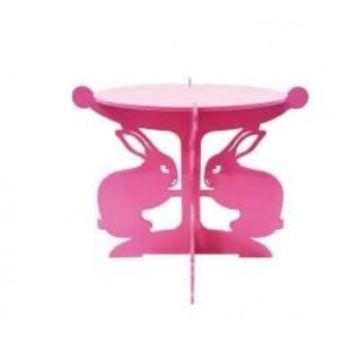 Porta Doces Páscoa Coelho Rosa