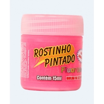 Tinta Facial Líquida 15ml Flúor Rosa Rostinho Pintado