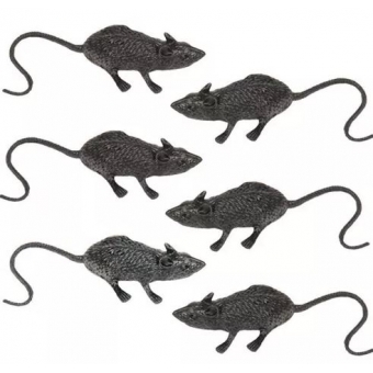 Mini Ratos de Borracha c/6 Importado