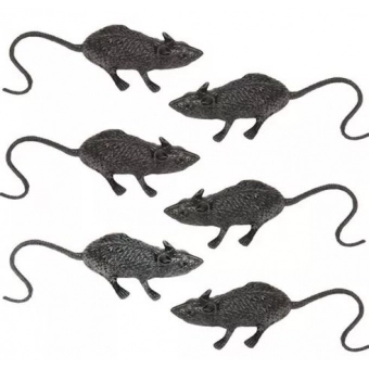 Mini Ratos de Borracha c/6 Importado