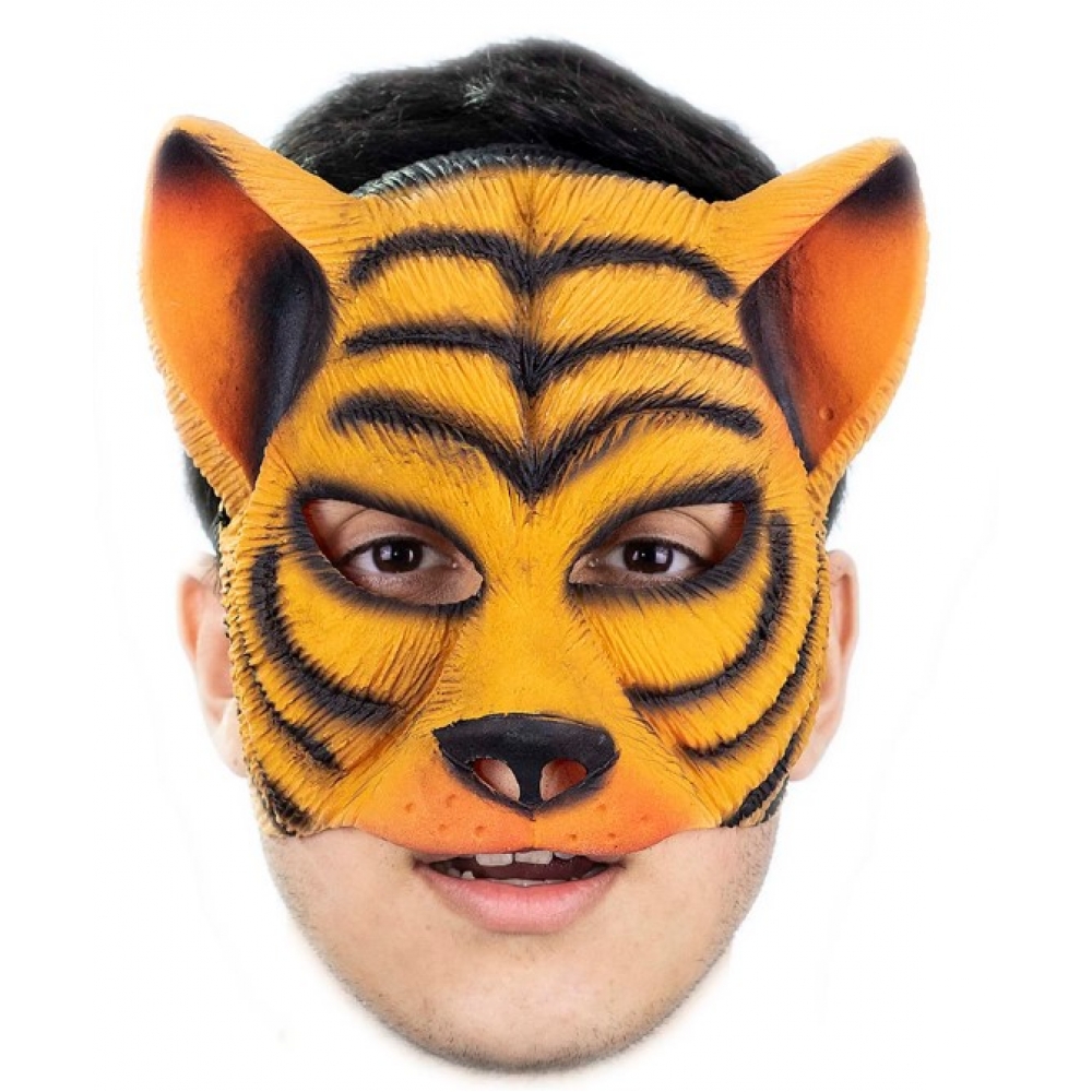 Máscara Látex Tigre Metade Spook - Máscaras