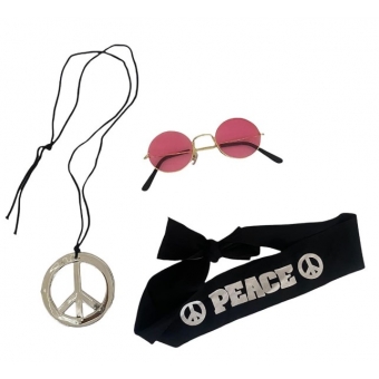 Kit Fantasia Anos 70 Hippie Com 3 Peças