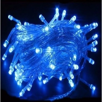 Pisca Pisca 100 Led 10 Metros 110V Azul Fio Transparente