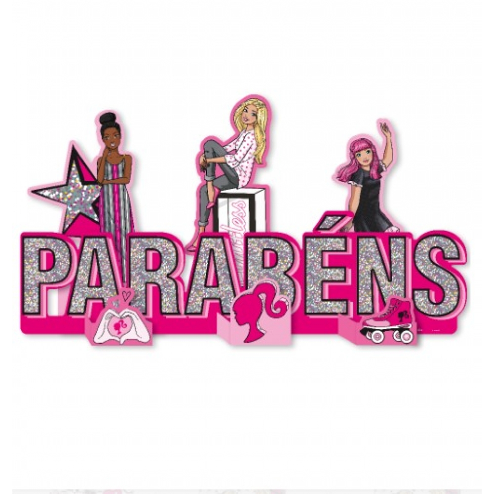 Enfeite Especial de Mesa Barbie Festcolor - Temas Infantis