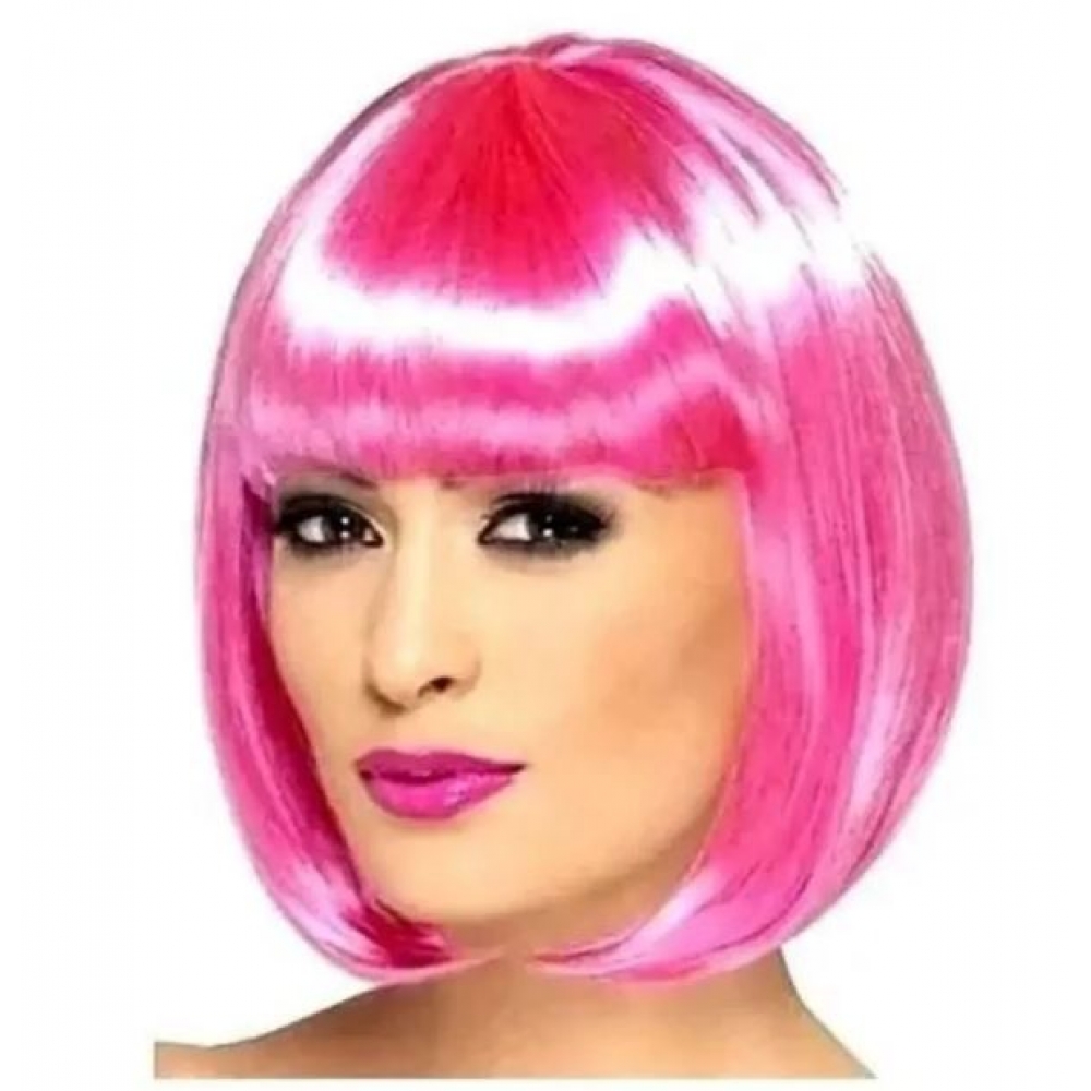 Peruca Sintética Chanel Rosa Pink - Perucas