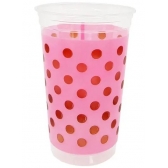Copo Mania Poá Rosa e Marrom 300ml c/30 Prafesta - Descartáveis