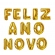 Kit Balão Metalizado Dourado FELIZ ANO NOVO 40 Centímetros - Balões