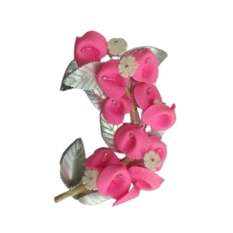 Buque em Biscuit Pink e Prata