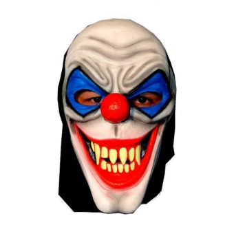 Máscara Látex Palhaço Diabólico Capuz Spook