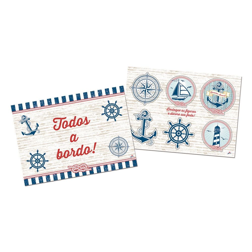 Kit Decorativo Marinheiro Junco - Temas Infantis