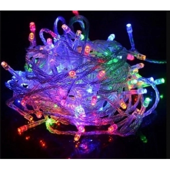 Pisca Pisca 100 Led 10 Metros 220V Colorido Fio Transparente