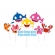 Plaquinhas Divertidas Baby Shark c/8 Cromus - Temas Infantis