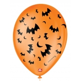 Balão Halloween Morcego Laranja c/25 Balões São Roque - Balões