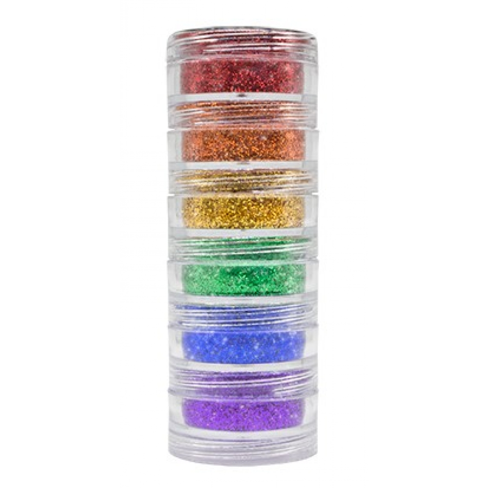 Torre Glitter em Pó Colormake 6 Cores - Maquiagem