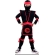 Fantasia Ninja Preto e Vermelho Infantil Sulamericana - Fantasias Infantis