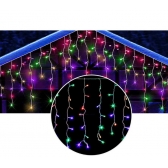 Pisca Cascata 400 Led 10 Metros 220V Colorida Fio Branco - Natal