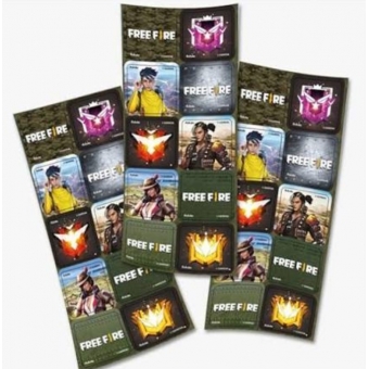 Adesivo Quadrado Free Fire c/30 Festcolor