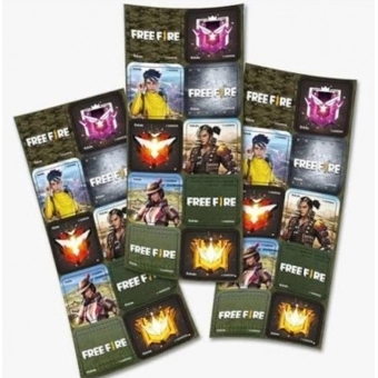 Adesivo Quadrado Free Fire c/30 Festcolor