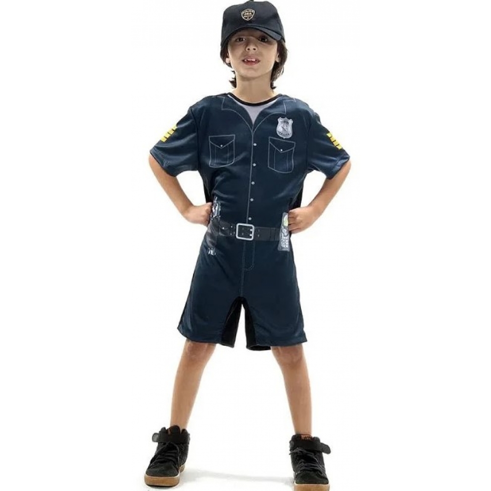 Fantasia Policial Curta Infantil Sulamericana - Fantasias Infantis