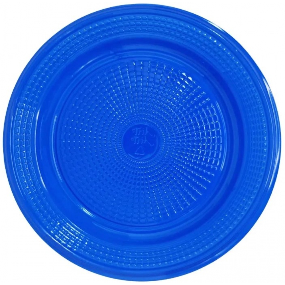 Prato 15cm Biodegradável Azul c/10 Trik Trik - Descartáveis