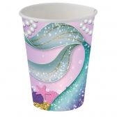 Copo de Papel 200ml Sereia c/8 Festcolor - Temas Infantis