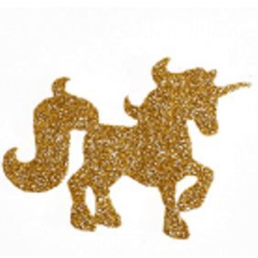 Aplique Unicórnio Dourado c/6 Piffer - Temas Infantis
