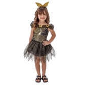 Fantasia Bruxinha Dourada Bibi Infantil Anjo - Fantasias Infantis