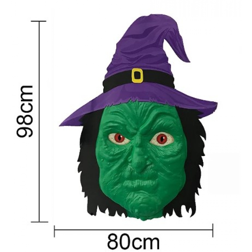 Painel E.V.A 3D Halloween Bruxa Gigante Piffer - Halloween