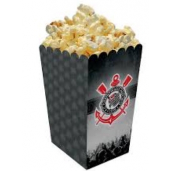 Mini Caixa Para Pipoca Corinthians c/8 Regina Festas