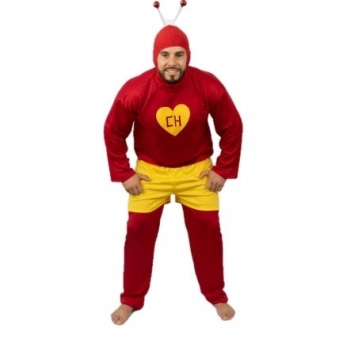 Fantasia Gafanhoto Vermelho Adulto Florecida