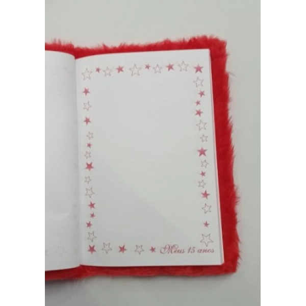 Caderno de Assinaturas Debutante Vermelho Modelo 1 Pequeno - Lembrancinhas