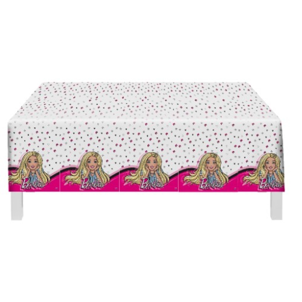 Toalha Plástica de Mesa Barbie Festcolor - Tema Infantil