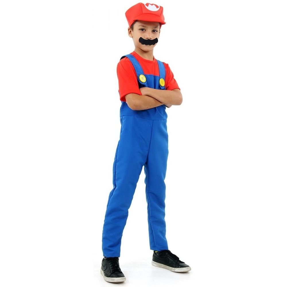 Fantasia Super Mario Luxo Infantil Sulamericana - infantis