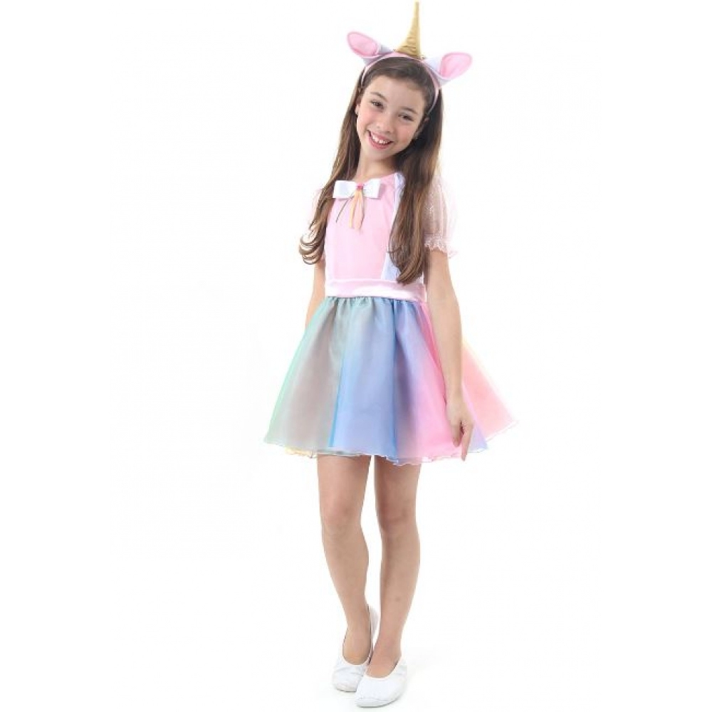 Fantasia Unicórnio Vestido Infantil Sulamericana - Fantasias Infantis
