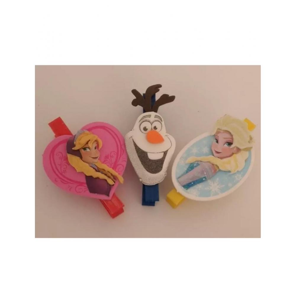 Prendedor Decorativo E.V.A Frozen c/6 Piffer - Temas Infantis