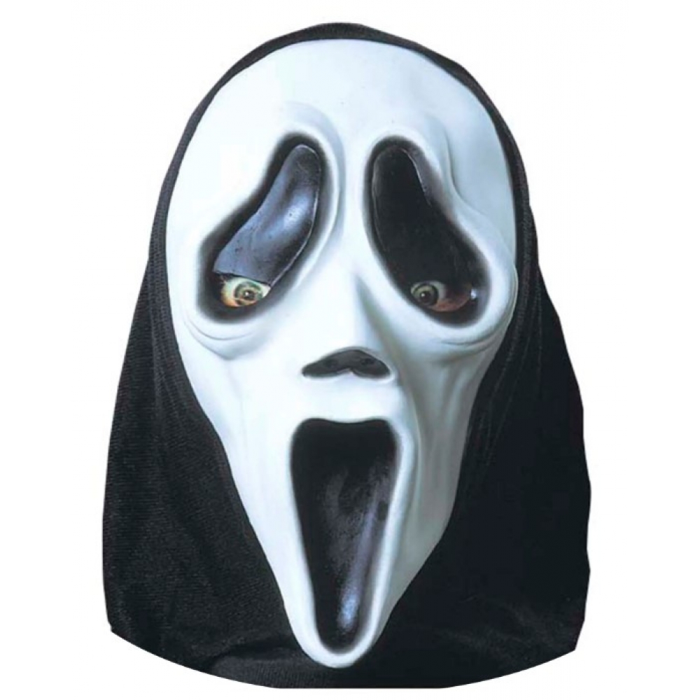 Máscara Látex Fantasma II Capuz Spook - Halloween
