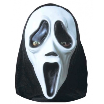 Máscara Látex Fantasma II Capuz Spook