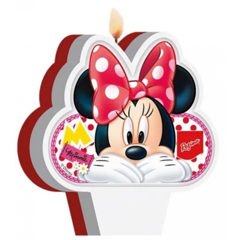 Vela de Aniversário Red Minnie Regina Festas - Temas Infantis