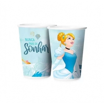 Copo de Papel 180ml Cinderela Clássica c/12 Regina Festas