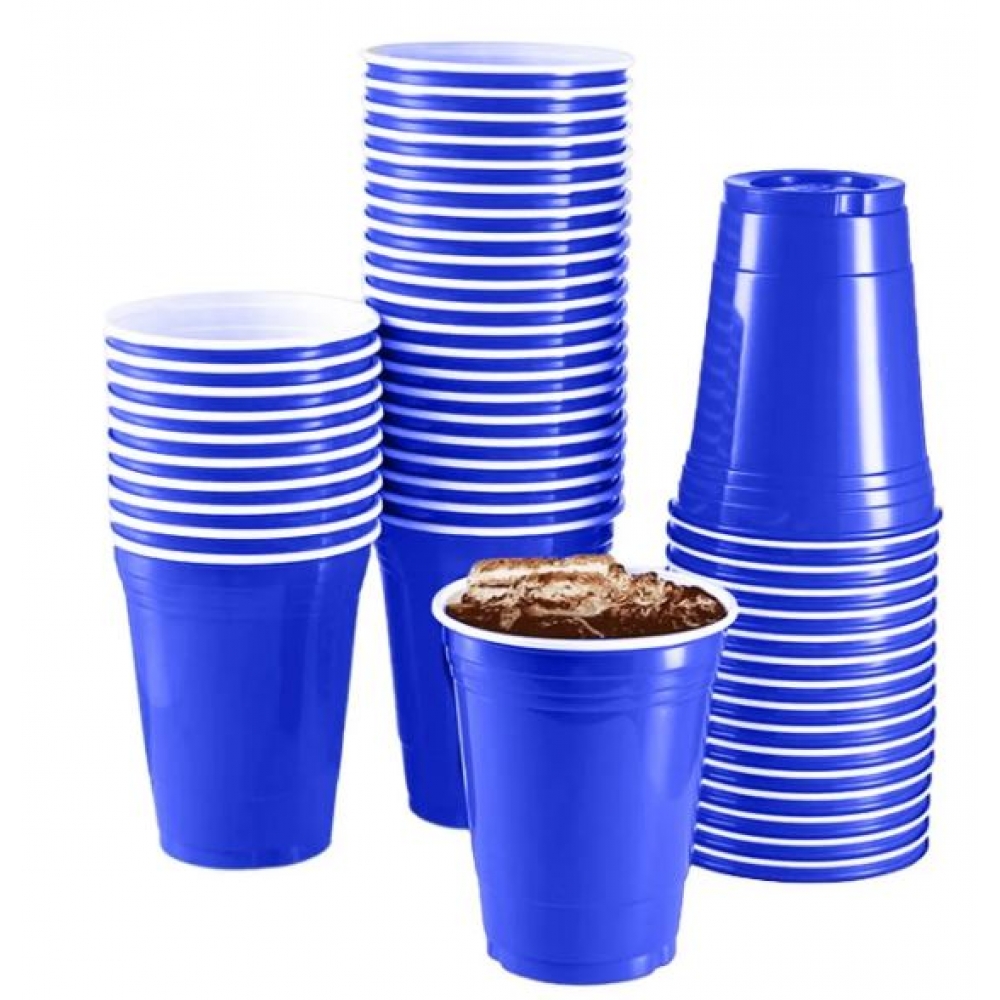 Copo 400ml Biodegradável Americano Azul c/25 Trik Trik - Descartáveis