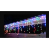 Pisca Cascata 200 Led 5 Metros 110V Colorida Fio Branco - Natal