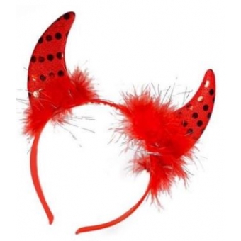 Tiara Diabinha Paetê e Marabú