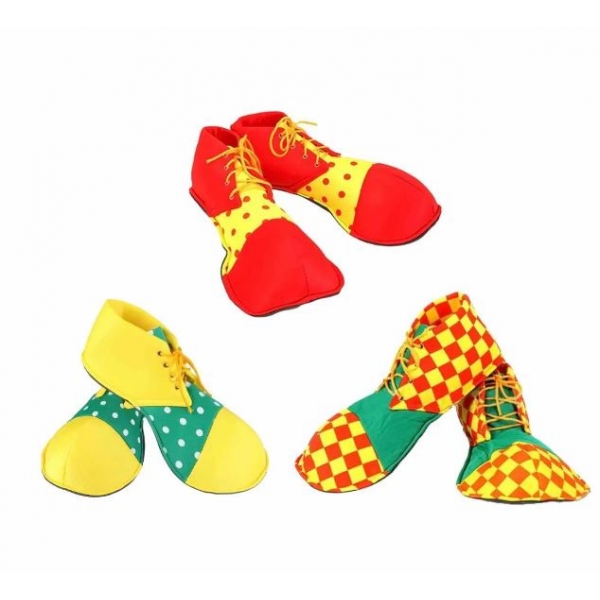 Sapato de Palhaço Adulto Colorido Espuma - Acessórios para fantasia