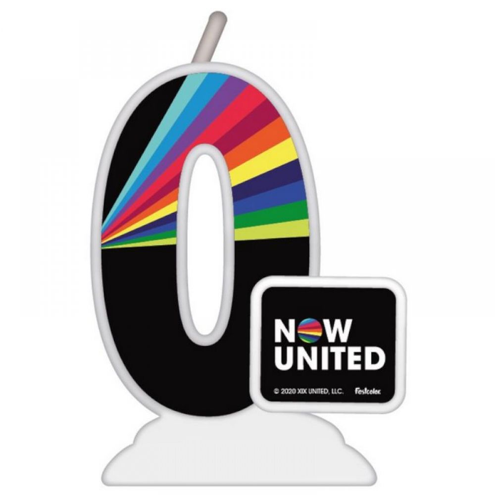 Vela Numeral 0 Now United Festcolor - Temas Infantis