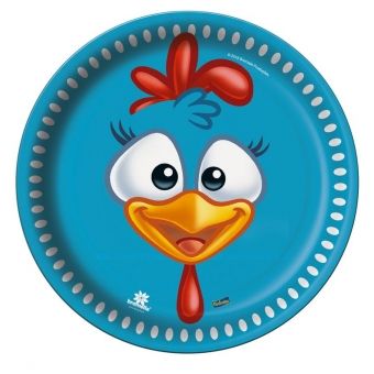 Prato Redondo Galinha Pintadinha c/8 Festcolor
