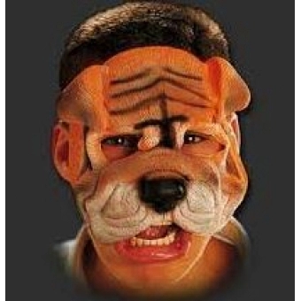Máscara Látex Cachorro Buldog Metade Spook