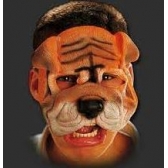 Máscara Látex Cachorro Buldog Metade Spook - Máscaras