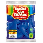 Balão 9 Liso Azul Cobalto c/50 São Roque - Balões